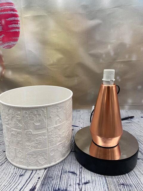 27 Picture Maya Copper LED Touch Lamp with Rotating Shade