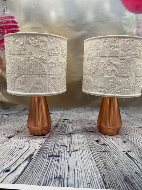 27 Picture Maya Copper LED Touch Lamp with Rotating Shade