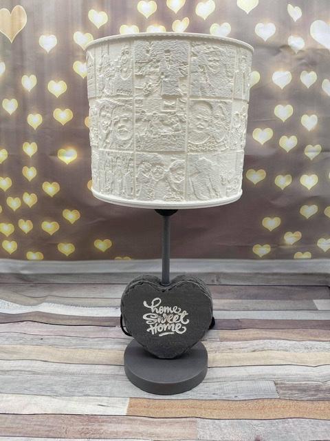 27 Picture Home Sweet Home LED Table Lamp with Rotating Shade