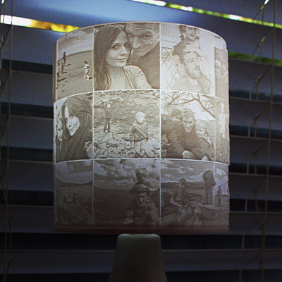 27 Photo Memory Shade for existing Lamp or Ceiling light fitting